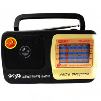 Радіоприймач KIPO KB-408, FM радіо, AUX, корпус пластмас, Black, BOX