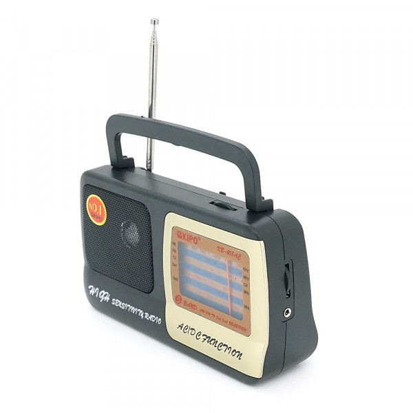 Радіоприймач KIPO KB-408, FM радіо, AUX, корпус пластмас, Black, BOX