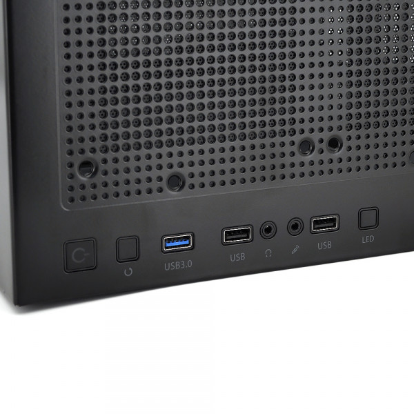 Комп'ютерний корпус YOGO M2PRO - 0.7mm SPCC, ATX, 1x3.0 USB+2x2.0 USB+Audio, Black, (411x216x490mm), без БП