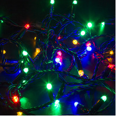 Гірлянда 200LED (Діод) RGB, 20 метрів, вилка, що підлягає, чорна ізоляція