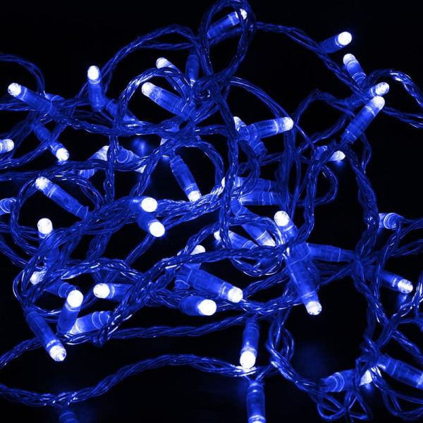 Гірлянда 300LED (Діод) Blue, 30 метрів, 8 режимів, прозора ізоляція