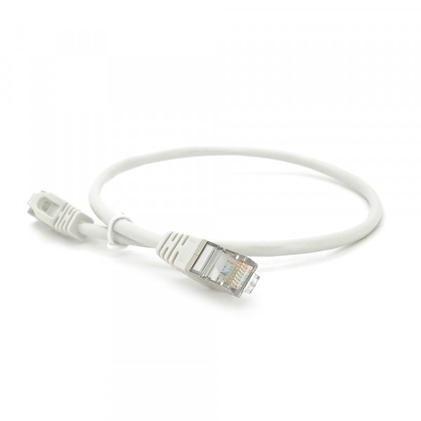 Патч-корд литий MERLION, FTP, RJ45, Cat.5e, 0.5m, сірий, CCA, Q200