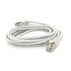 Патч-корд литий MERLION, FTP, RJ45, Cat.5e, 3m, сірий, CCA, Q200