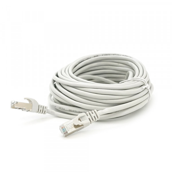 Патч-корд литий MERLION, FTP, RJ45, Cat.5e, 10m, сірий, CCA, Q200