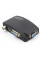 Конвертер VGA to BNC, IN-BNC (тато) на OUT-VGA(мама), Black, Пакет Q25