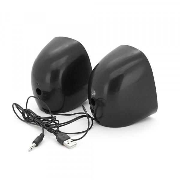 Колонки 2.0 Kisonli V360 для ПК і ноутбука, USB + 3.5mm, 2x1.5W, 20Hz- 20KHz, Red, BOX, Q50