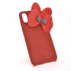 Накладка Пушистая Бантик iPhone 6/6s