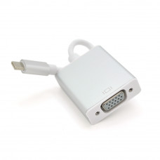 Конвертер Type-C (тато) на VGA (мама) 10cm, Silver, 4K / 2K Пакет