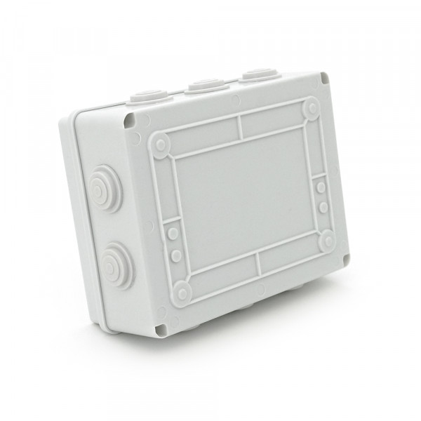 Коробка розподільна зовнішня YOSO 200x155x80 IP65 колір білий, 10 отворів, соски в комплекті, BOX, Q60
