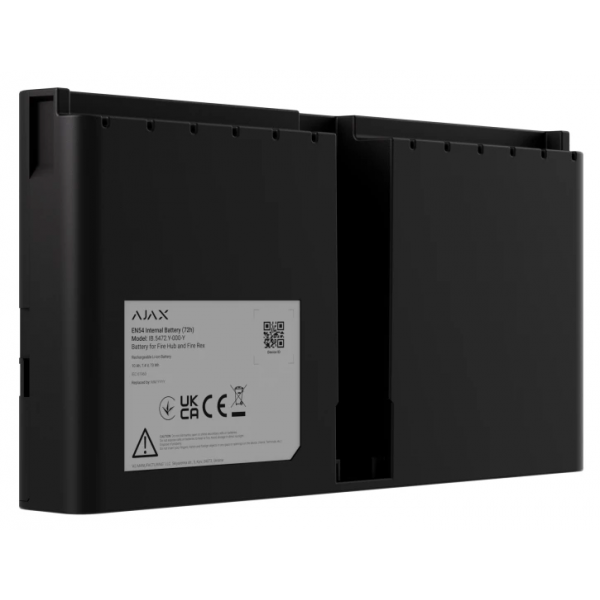 Li-ion батарея Ajax EN54 Internal Battery (72h), що перезаряджається, для EN54 Fire Hub і EN54 Fire ReX, Black