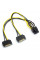 Кабель-перехідник для живлення відеокарти SATA + SATA -> 8P, OEM Q50