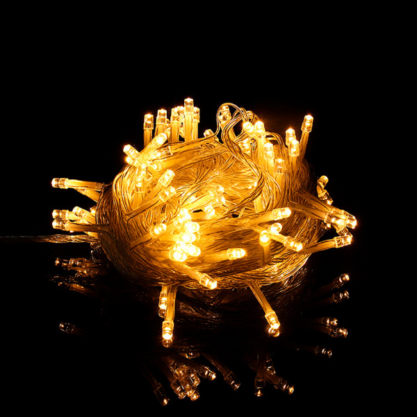 Гірлянда 200LED (Діод) White Hot, 20 метрів, 8 режимів, прозора ізоляція
