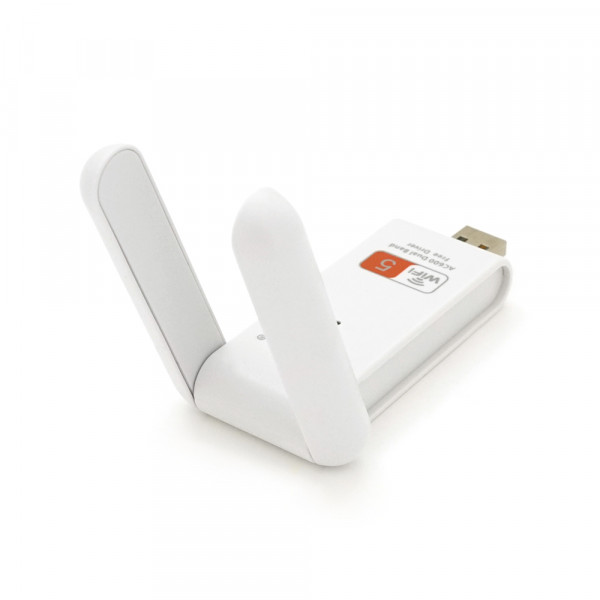 Бездротовий мережевий адаптер Wi-Fi-USB Merlion LV-UAC03D,RTL8811CU, з 2-ма антенами 10см,802.11bgn ,600MB,2.4 GHz,Blister