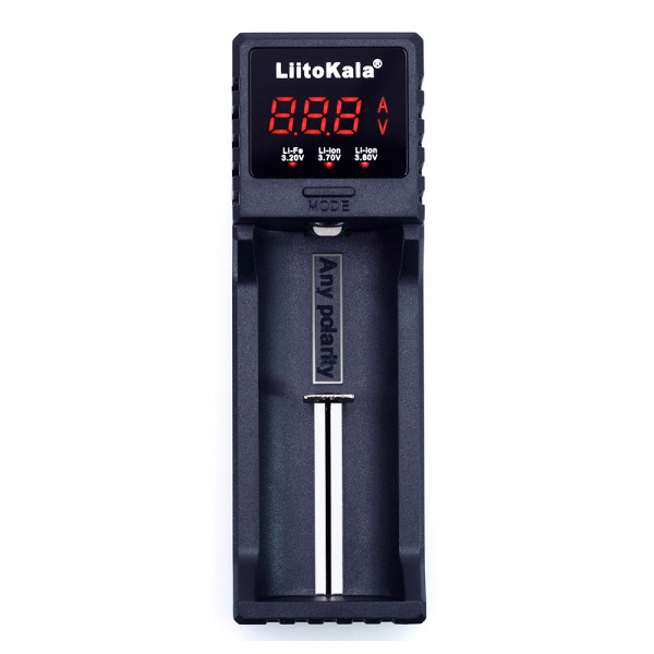 ЗУ універсальне Liitokala Lii-S1,1 канал, LCD дисплей, підтримує Li-ion, Ni-MH та Ni-Cd AA (R6), ААA (R03), AAAA, С (R14)