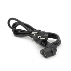 Кабель живлення Schuko кутовий PC-186A CEE7 /7-C13, 1.5M, 0.75mm, євровилках під 90 градусів, OEM Q25 / 250