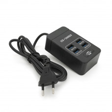 Мережевий фільтр ТВ-Т05, 4 USB, 1.5 м, перетин 3х0,5мм, 2.1А, Black, Box