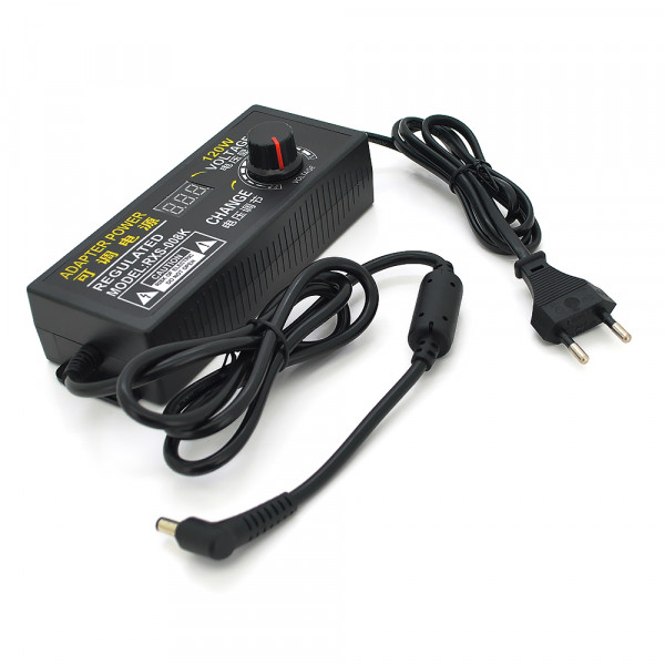 Адаптер живлення NZX-31250 з регулюванням 3-12V 10A, штекер 5,5*2,5, LED - індикація
