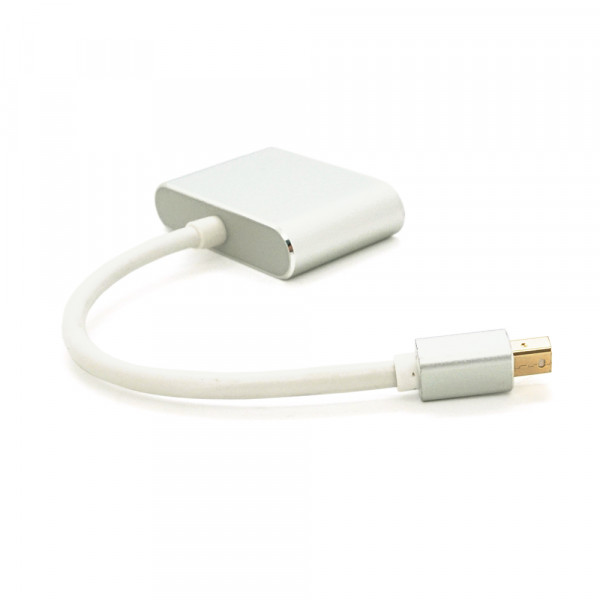 Конвертер mini Display Port (тато) на HDMI/VGA(мама) 30cm, Silver, 4K/2K, Пакет