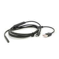 Універсальний ендоскоп 2в1 (USB/MicroUSB) для смартфона/ПК, камера 5.5мм, м'який кабель 1,5м, з LED-підсвічуванням, IP67