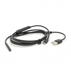 Універсальний ендоскоп 2в1 (USB/MicroUSB) для смартфона/ПК, камера 5.5мм, м'який кабель 1,5м, з LED-підсвічуванням, IP67