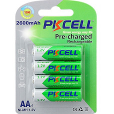 Акумулятор PKCELL 1.2V AA 2600mAh NiMH Already Charged, 4 штуки у блістері ціна за блістер, Q12