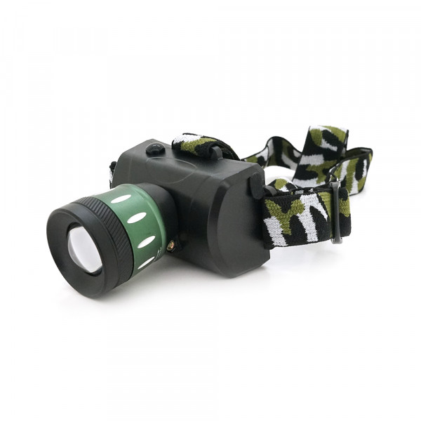 Налобний Ліхтарик Bailong BL-6966, Q5 Cree, 3 реж., Zoom, корпус-пластик, водостійкий, ударостійкий, 18650 акумулятор СЗУ + АЗУ, 80 * 45mm, BOX