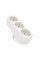 Розетка трійник з заземленням A303, White, Q10
