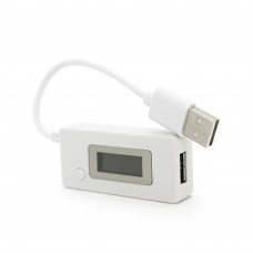 USB тестер KCX-017 напруги (3-7V) і струму (0-3A) ємності батарей для зарядки (0-19999mAh), White