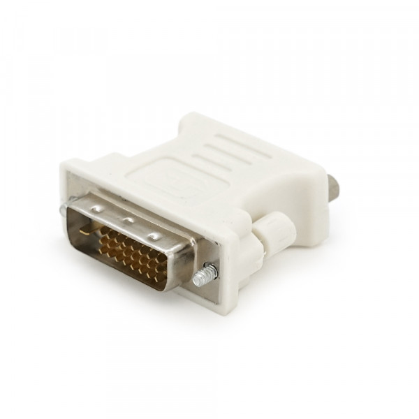 Перехідник DVI-D 24 + 1 (тато) / VGA (мама), Grey Q50