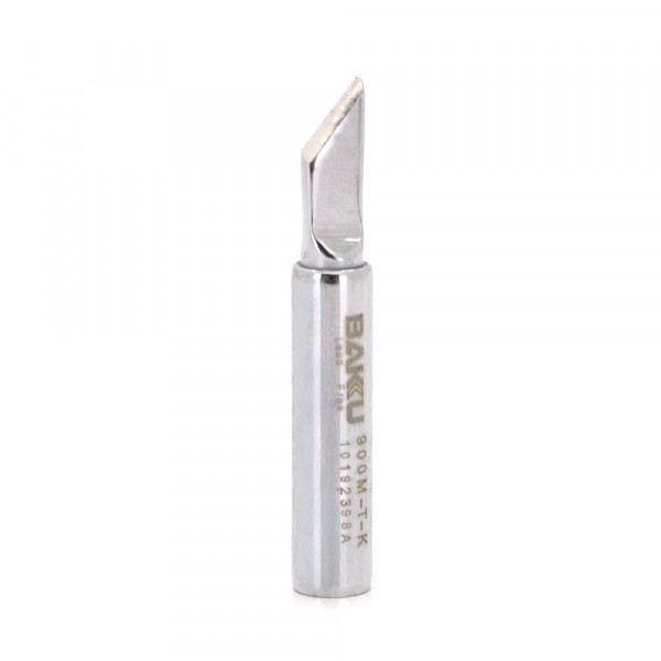 Жало для паяльника BAKKU BK-900M-T-K,silver, 4*6.3mm, мідь, гальванічне покриття, висока теплопровідність, швидке нагрівання, перо широке кутове