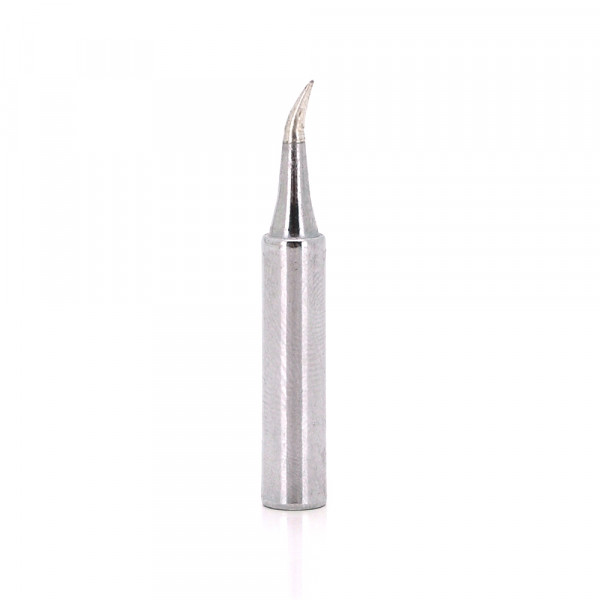 Жало для паяльника BAKKU BK-900M-T-S, silver, 4*6,3mm, мідь, гальванічне покриття, висока теплопровідність, швидке нагрівання, широкий конус гнутий