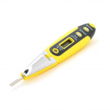 Індикатор-викрутка LD-805 для тестування напруги 12-220V, цифрова індикація, чорно-жовта ручка