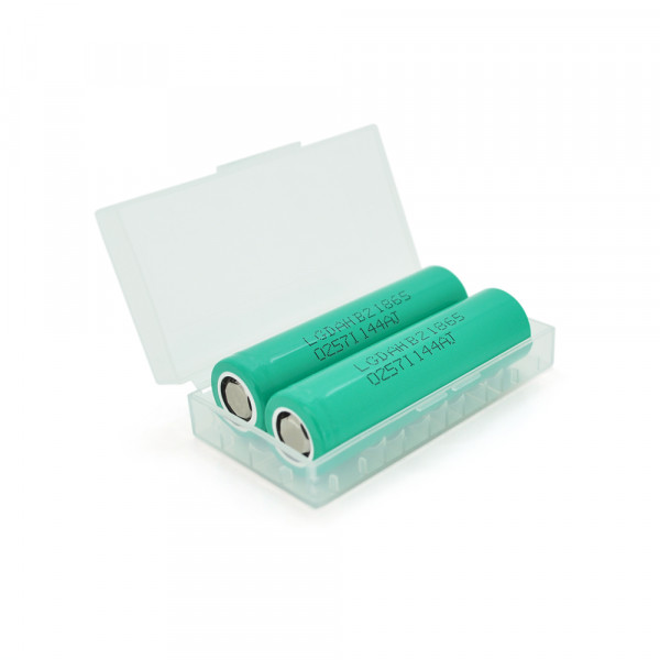 Акумулятор 18650 Li-Ion LG LGDBHB21865, 1300mAh, 30A, 4.2/3.7/2.5V, GREEN, PVC BOX, 2 шт. в упаковці, ціна за 1 шт.