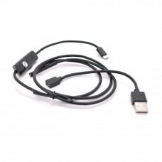 Універсальний ендоскоп 2в1 (USB/MicroUSB) для смартфона/ПК, камера 5.5мм, м'який кабель 1м, з LED-підсвічуванням, IP67