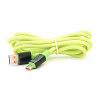 Кабель USB  to Type-C (male to male), Підтримка SCP, QC3.0, PD до 240Вт, 480Mbps, довжина 1.5м, обплетення,  Green, Box