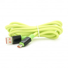 Кабель USB  to Type-C (male to male), Підтримка SCP, QC3.0, PD до 240Вт, 480Mbps, довжина 1.5м, обплетення,  Green, Box