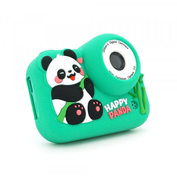 Дитячий фотоапарат M03 Зелена Панда, 2 камери, екран IPS 2-дюйми, Type-C, Green, BOX