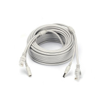 Патчкорд комбінований по кручений парі RJ-45 + DC 50m, сірий, Q20