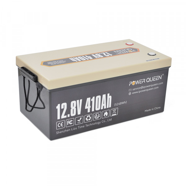 Акумуляторна батарея LiFePO4 Power Queen 12.8 V 410Ah , 5240Wh, BMS 250A, 522*240*218 мм