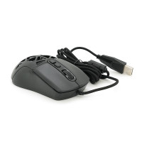 Миша провідна JEDEL GM1390, 7 кнопок, 1000/2400/3200/4800/6400/7200DPI, кабель 1,5 м. RGB підсвічування. Змінна панель. Black. Box