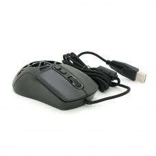 Миша провідна JEDEL GM1390, 7 кнопок, 1000/2400/3200/4800/6400/7200DPI, кабель 1,5 м. RGB підсвічування. Змінна панель. Black. Box