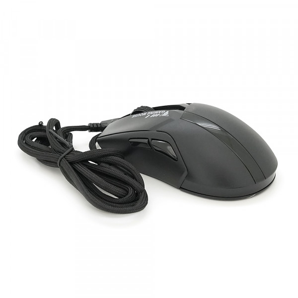 Миша провідна JEDEL GM1401, 7 кнопок, 1000/2000/3200/5600/7600/12400DPI, кабель 1,5 м. RGB підсвічування. Black. Box