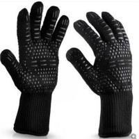 Рукавички термостійкі вогнетривкі HFG-800-B, до 800°C, Black