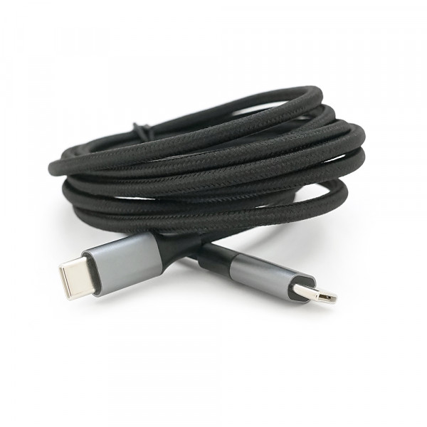 Кабель Type-C to Type-C (male to male), Підтримка SCP, QC3.0, PD до 60Вт, 480Mbps, довжина 2.0м, обплетення, Black, Box