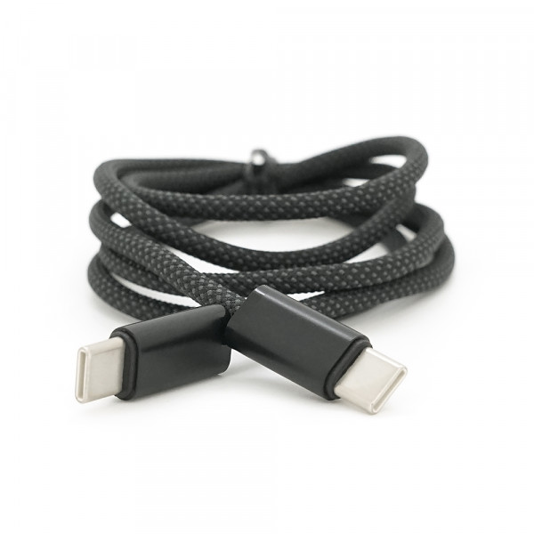 Кабель Type-C to Type-C (male to male), PD65Вт, довжина 1.0м, обплетення, Black, Box
