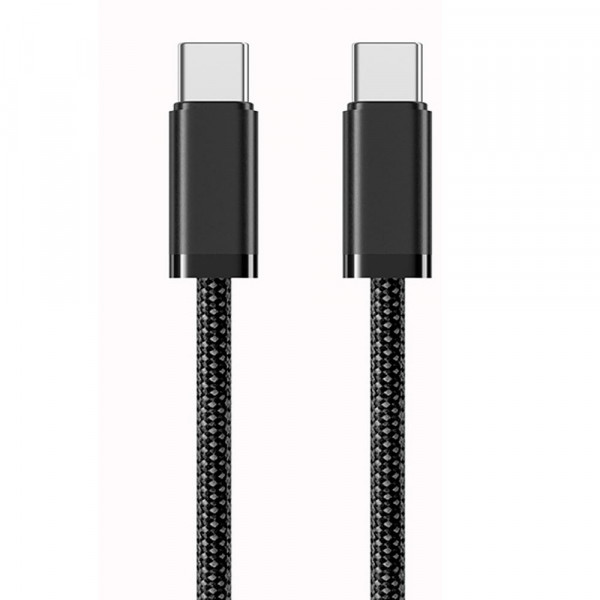 Кабель Type-C to Type-C (male to male), PD65Вт, довжина 1.0м, обплетення, Black, Box