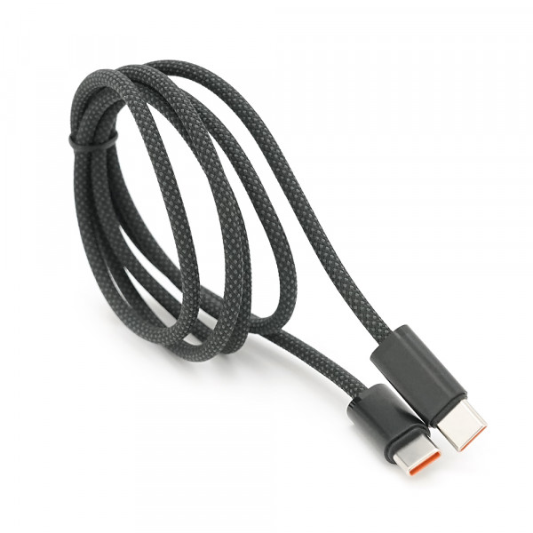 Кабель Type-C to Type-C (male to male), PD100Вт, довжина 1.0м, обплетення, Black, Box