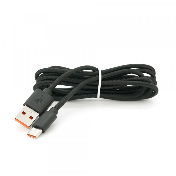 Кабель USB для Type-C (male to male), 10A, Підтримка SCP, QC3.0, PD до 240Вт, 480Mbps, довжина 1.5м, обплетення, Black, Box