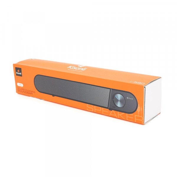 Колонки 2.0 Kisonli i-580, для ПК і ноутбука, USB + 3.5mm, 2x3W, 20Hz- 20KHz, Black, BOX, Q40