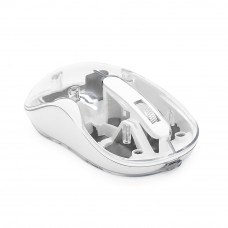 Миша бездротова JEDEL WD141T-W, 1200, 2.4 GHz+Bluetooth 5.0, 3.7V 300mAh, Type-C заряджання. 109x60x32 мм. 69 р. Transparent-White, Box